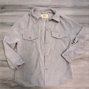 Ashley by 26 International Light Gray Corduroy Shirt